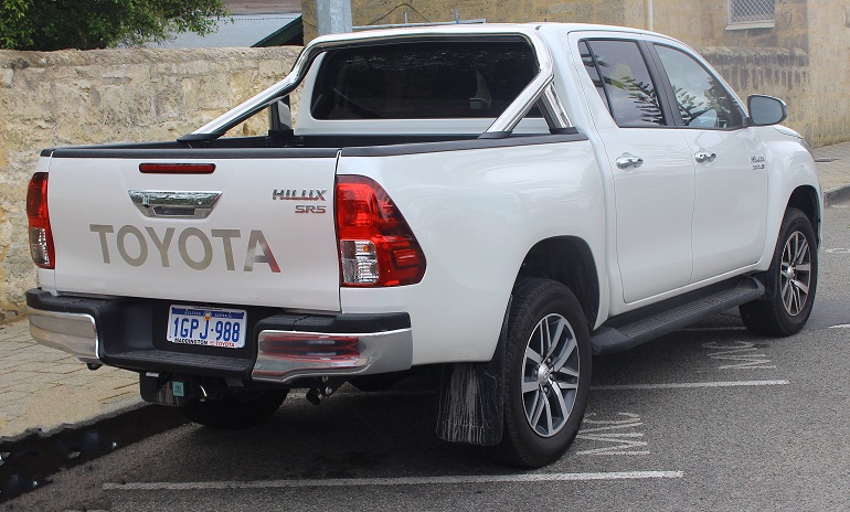 Toyota helux with side steps.
