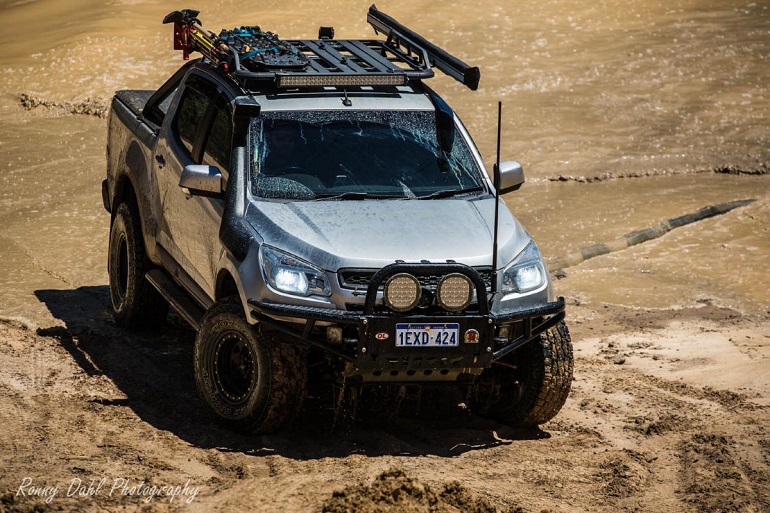 Holden Colorado with aftermarket accessories in nature