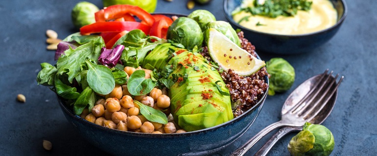 bowl of vegan food