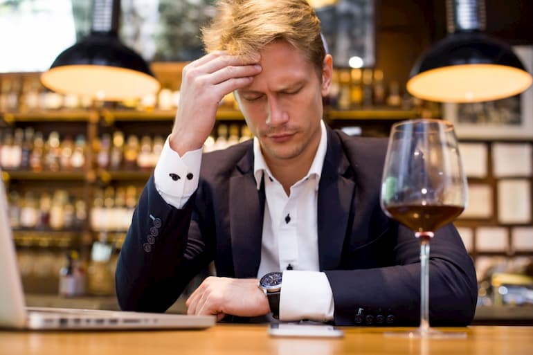 businessman having headache